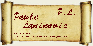 Pavle Laninović vizit kartica